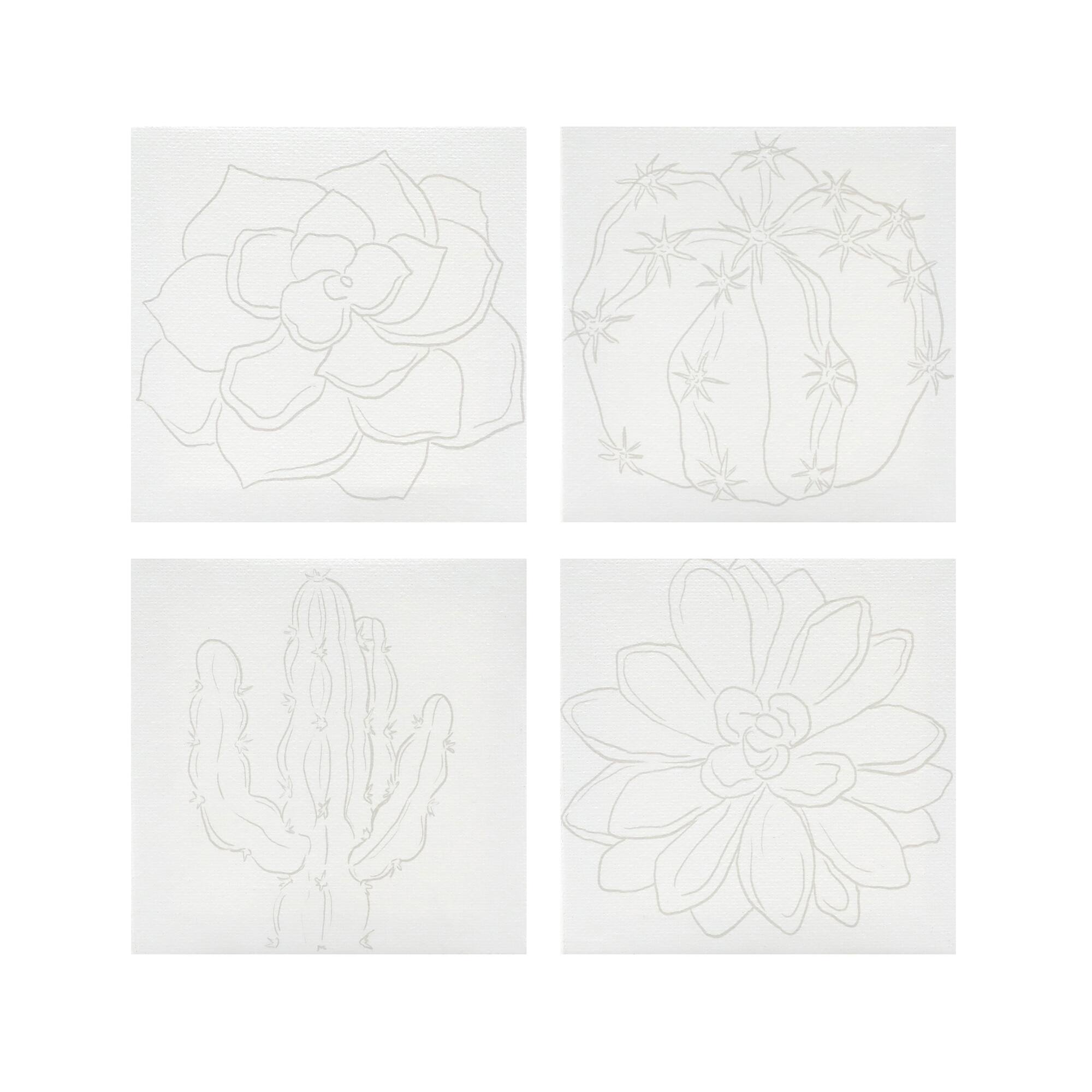 Cactus Mini Canvas Painting Kit by Craft Smart®